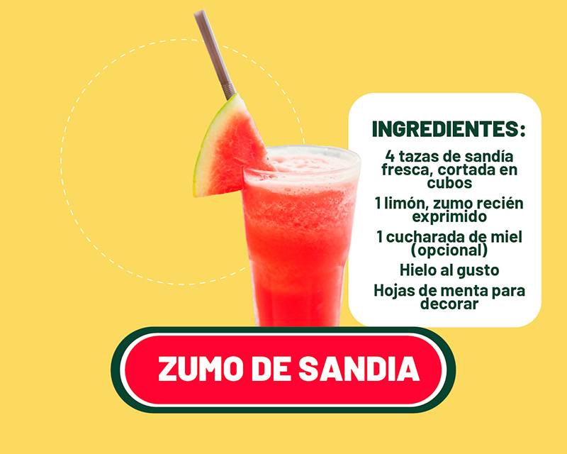 zumo de sandía con otras frutas