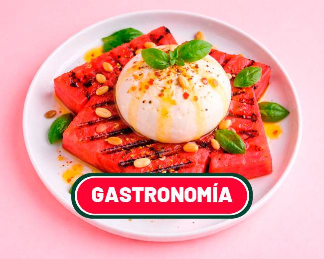 sandía con burrata