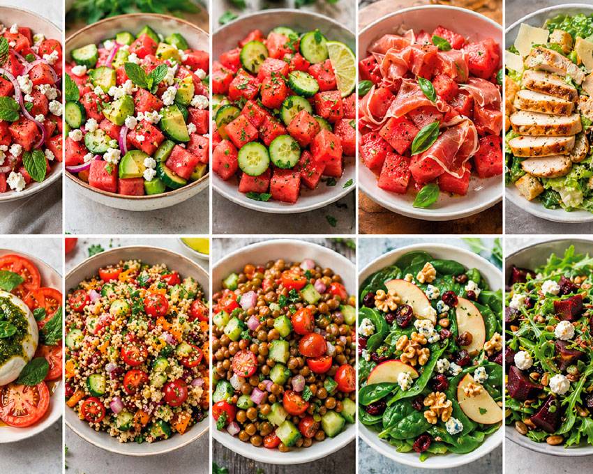 10 ensaladas espectaculares y faciles